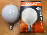 Osram Bellalux MINI-GLOBE G60 Soft Whith E14 40W Opal GlüHbirne Bella Dimmbar