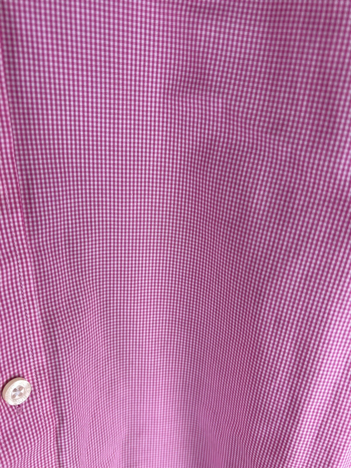 FILA Camicia a quadri rosa The Savile Row Company uomo taglia 16 colletto slim fit