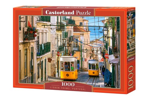 Castorland Puzzle 1000 Pieces LISBON TRAMS, PORTUGA 27x18.5" Sealed box C-104260 - 第 1/2 張圖片