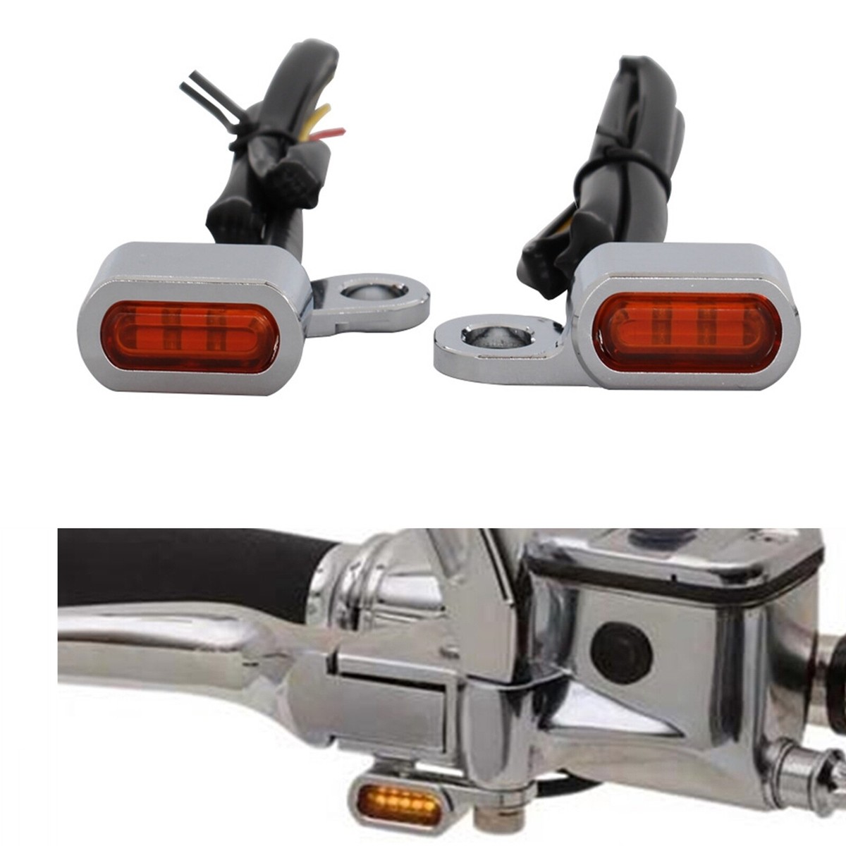 Front Turn Signal Light For Harley Softail 00-14 Sportster 93-03