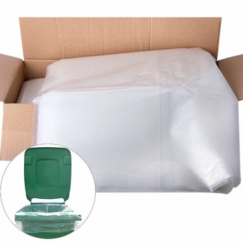 20 Clear Wheelie Bin Liners Strong Heavy Duty Rubbish Sack Big Refuse