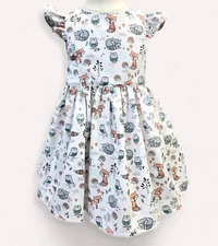 Woodland dress, Animal baby dress, Safari dress, Zoo animal dress, Wild one dre