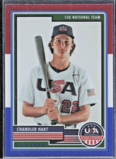 2023 USA Baseball Stars & Stripes Red White & Blue #28 Chandler Hart RC - MINT