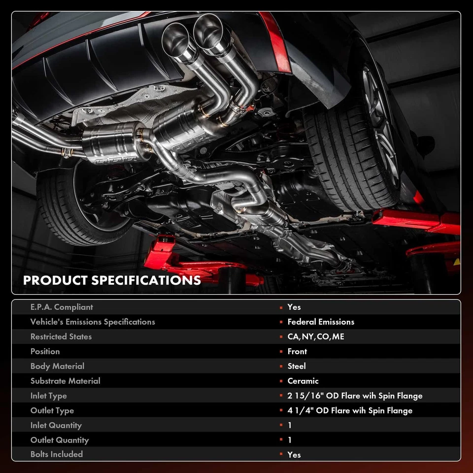 Convertidor catalítico delantero para Ford Transit-150 250 350 HD 2015-2019 V6 3,7 L Foto 3 de 4