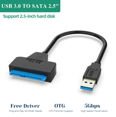 USB 3.0 to 2.5'' SATA III Hard Drive Adapter Cable/UASP -SATA to USB3.0 Converter