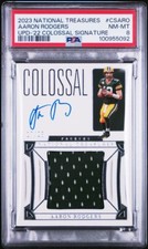 2022 National Treasures Aaron Rodgers #CSARO UPD '22 Colossal Signatures PSA 8