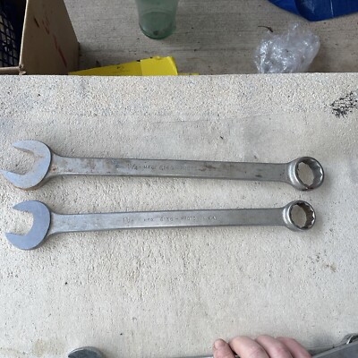 Two PROTO Wrenches 6136-6140 1-1/8 & 1-1/4 Estate Items Combination