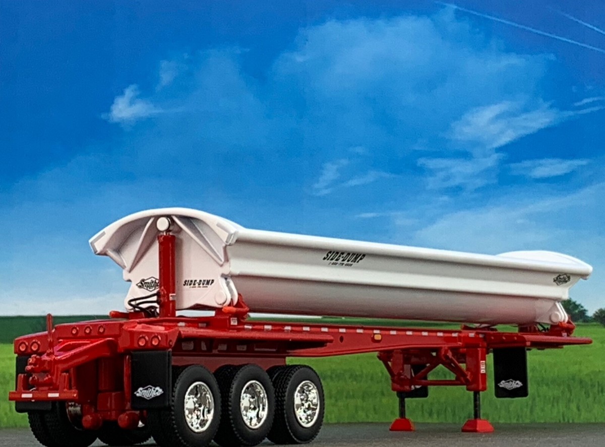 ダミーロード 1/64 DCP WHITE/RED SMITHCO TRI-AXLE SIDE DUMP TRAILER | eBay
