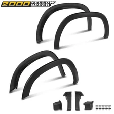 Fit For 2019-2024 Dodge Ram 1500 Smooth Matte Black Fender Flares W/ Mud Guard