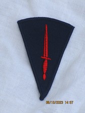 Insigne Commando Royal, Écusson En Tissu, Dague, Rouge/Marine