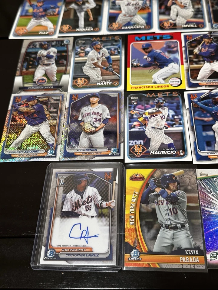 Lote de 28 cartões de beisebol Mets Topps e Bowman - autógrafo - Imagem 2 de 4