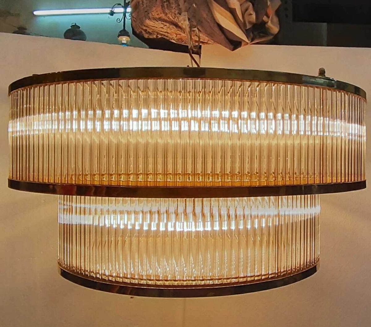 Art deco round on sale chandelier