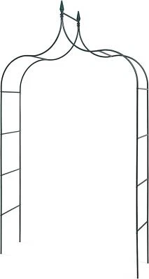 UNIBOS 2.5m Garden Arch Black Metal Trellis Large Rose Climber Support Archway Decor