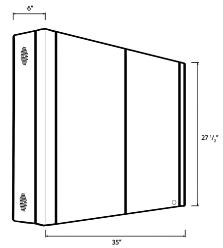 Armario de aluminio anodizado doble puerta Whitehaus WHFEL7089-S Musichaus - Imagen 2 de 3