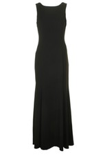 Vince Cauto Black Exposed Ruffled Back Gown 6