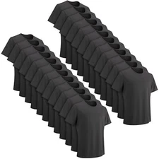 Lemosae 24 Pack Men's Cotton Homeless T-Shirt Gift Bulk Supply Basic Crew Neck