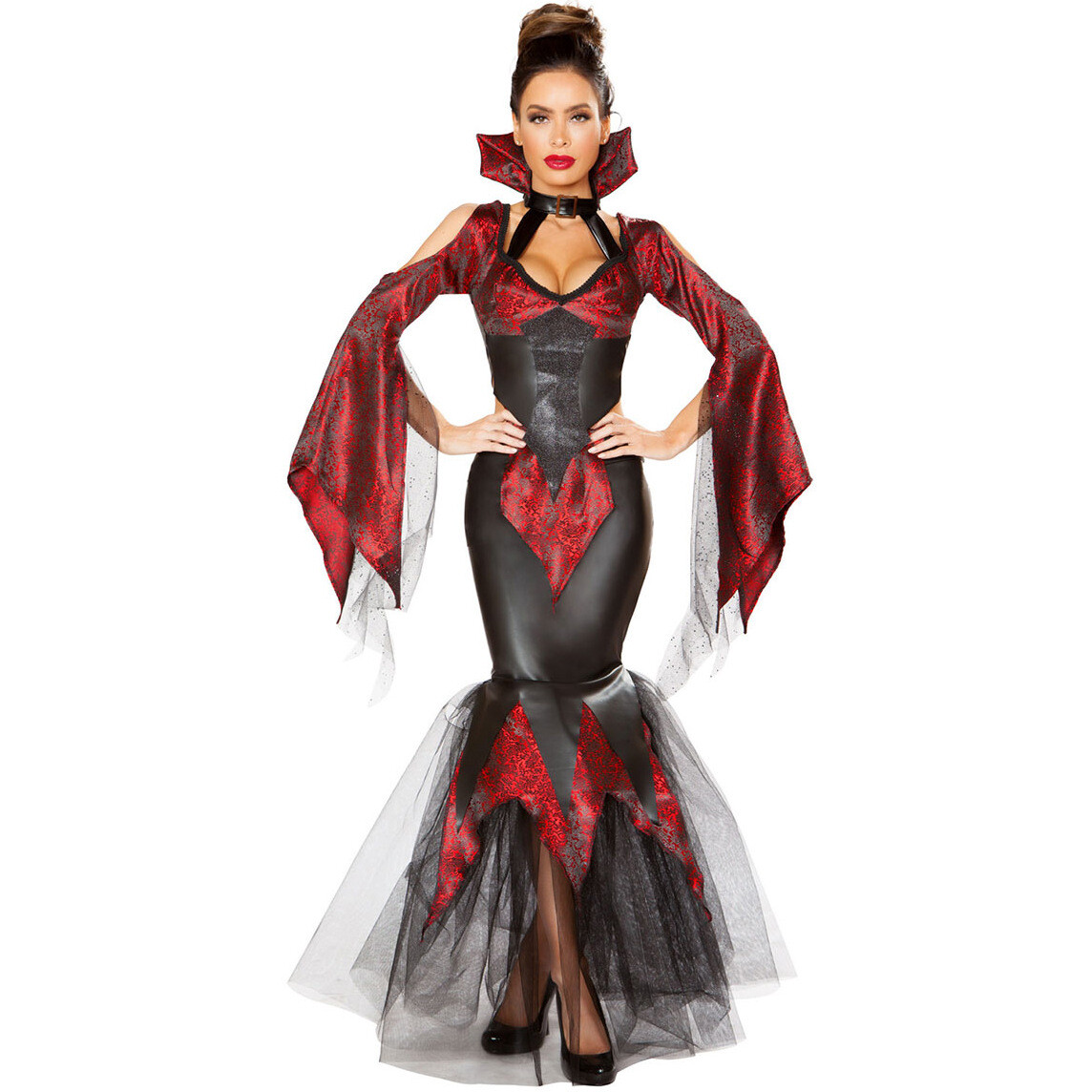 Dark Vampire Costume Large / Black/Burgundy