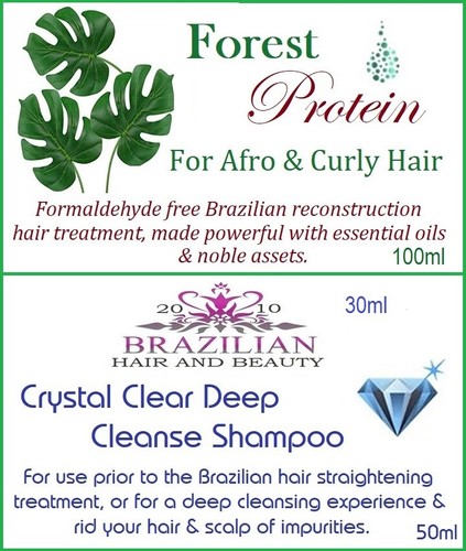 Forest Brazilian Keratin Blow Dry Afro Hair Treatment Kit w/ Shampoo+Conditioner - Picture 7 of 10