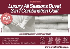 KING 13.5 TOG ALL SEASONS DUVET SOFT MICROFIBRE LUXURY 9 & 4.5 TOG F677/1