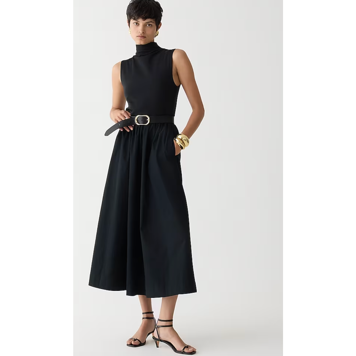 NWT J. Crew Knit Mixty Mockneck Dress XS Black Women's BY263 NWT J. Crew Knit Mixty Mockneck Dress XS Black Women's BY263