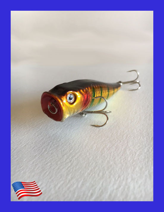 Lot of 6 New Freshwater Fishing Top Water Poppers Bass Crankbaits, Pike - Image 4