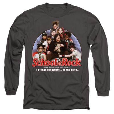 School Of Rock I Pledge Allegiance Herren Langarm T-Shirt, anthrazit