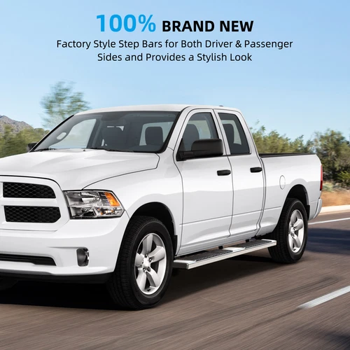 6" Running Boards For 2009-2018 Dodge Ram 1500 Quad Cab 2019-2024 1500 Classic - Picture 6 of 15
