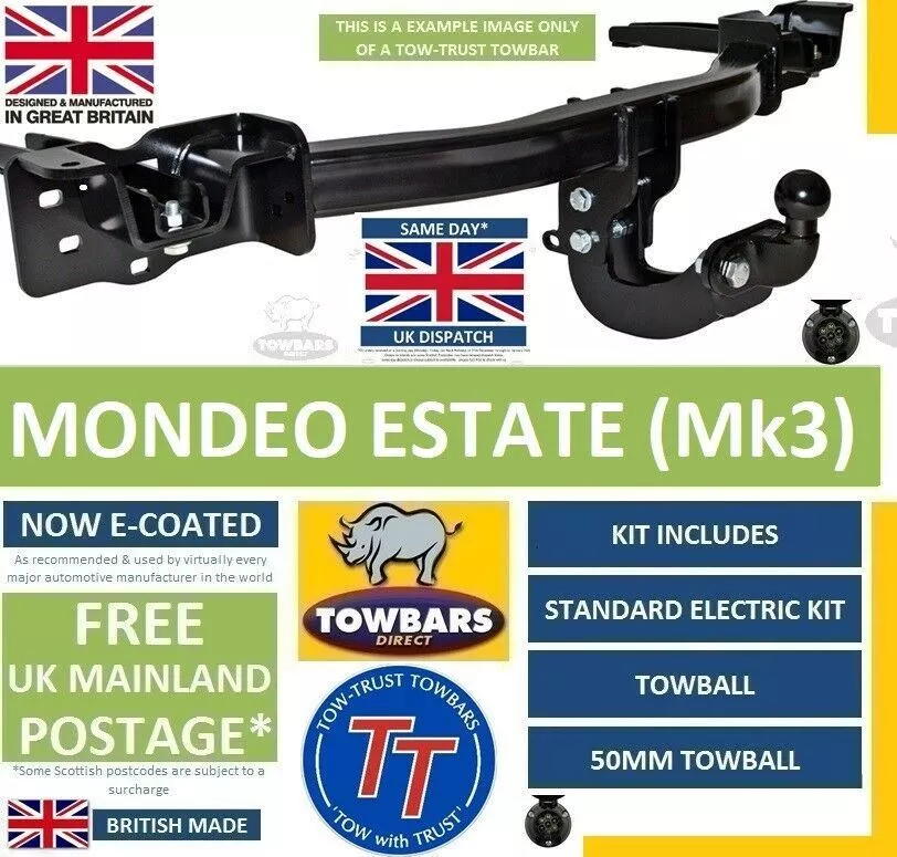 Towbar for Ford Mondeo Mk3 Estate 2001 to 2007 Flange Tow Bar Kit TF161