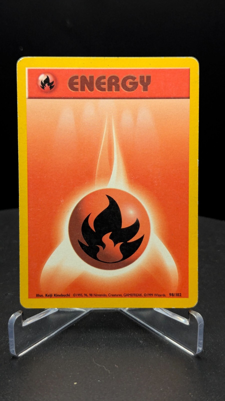 Fire Energy 98/102 Base Set Unlimited Pokemon TCG 1999 MP