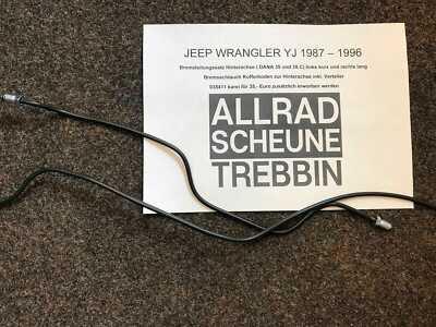 BREMSLEITUNG HINTERACHSE JEEP WRANGLER YJ 1987 - 1996 MIT DANA 35 HA AUCH C-CLIP