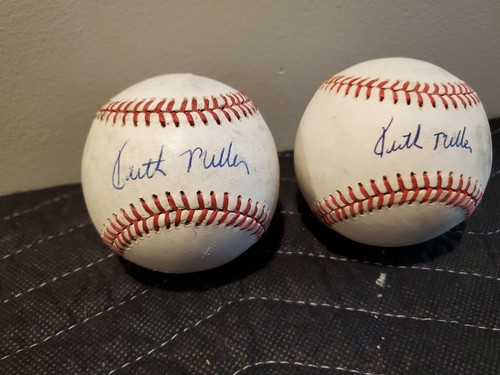 Lot KEITH MILLER Single Signed autographed ONL Baseballs mets wear - Picture 2 of 5