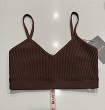 House Of CB Size Small Evie Brown Bandage Bralette Ribbed Cropped Tank Top READ