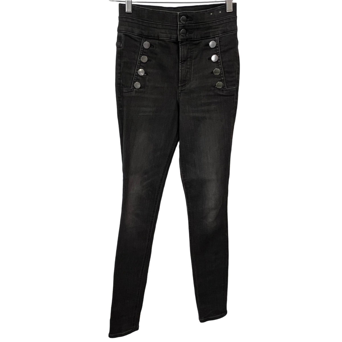 Express Super High Waist Denim Leggings Women Black Slim Stretch