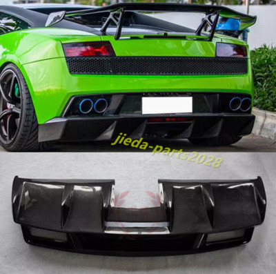 Fits For Lamborghini Gallardo 550 560 570 Carbon Fiber Rear Bumper Lip Diffuser