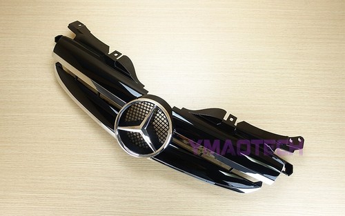 97-04 MERCEDES BENZ SLK R170 AMG Clase SLK Para Parrilla Delantera 2-FIN Negro Brillante - Imagen 4 de 9