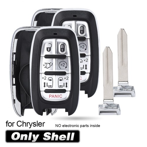 2 Remote Key shell Case Fob for Chrysler Pacifica Voyager 2017-2022 M3N ...