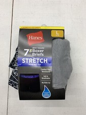 Hanes Boys 6 Pair Red Gray Black Boxer Briefs Size Large