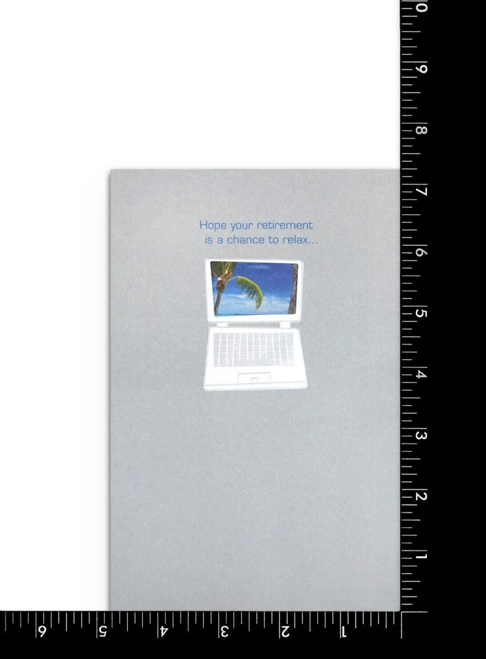 Happy RETIREMENT Card, Congratulations Beach Computer by American Greetings + ✉ - Image 3 of 4