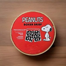 Peanuts Schulz S Snoopy Black Boxer Shorts Briefs Joe Cool NEW NIB