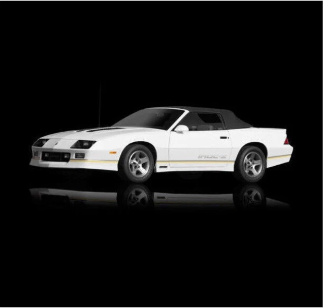 Se adapta a Cheverolet Camaro Firebird 90-93 convertible superior y ventana de plástico tela negra Foto 2 de 3