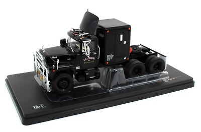 1966 MACK R-SERIES TRACTOR TRUCK 3-ASSI MATT BLACK 1:43 SCALE BY