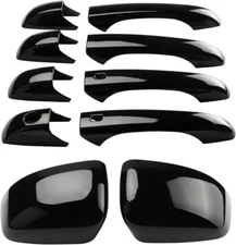 DLOVEG for Jeep Grand Cherokee Dodge Durango Rearview Mirror Door Handle Covers