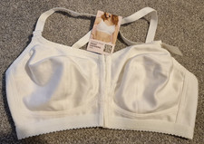 Front Fasten Bra Cotton Rich Ladies Non Wired Non Padded Stretch Uk 34D BNWT