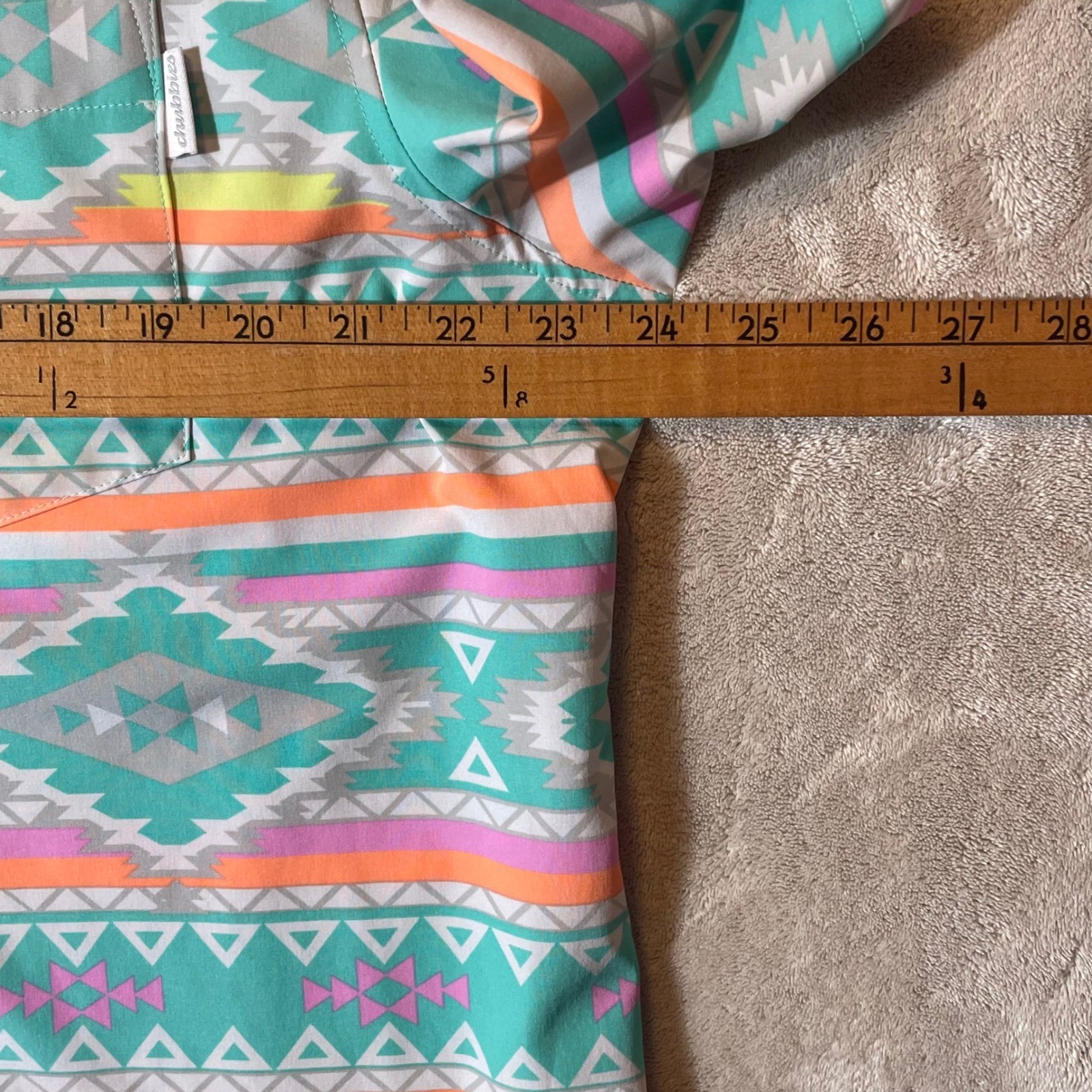 Chubbies Mens Short Sleeve Button Down Shirt Turquoise Aztec Print XXL