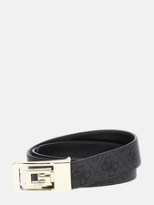 Guess Eco Erica 4G Logo Adjustable Belt In Coal For Womens
