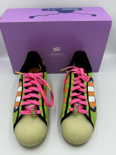 H&M Adidas Superstar The Simpsons Squishee Shoes Sz 7 Matt Groening 20th Anniversary