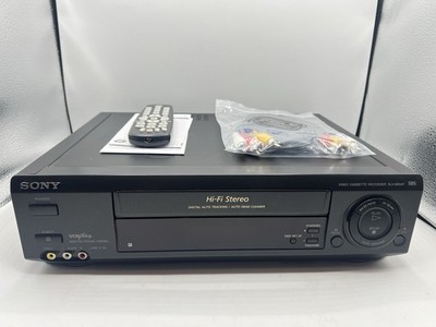 Sony SLV-685HF VHS Player Recorder Black Hi-Fi Universal Remote Cables Tested