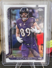 2025 Topps Chrome Mark Andrews Baltimore Ravens White refractor /30 Trading Card