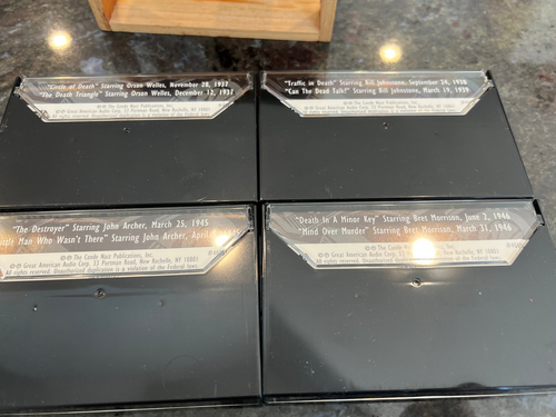 The Shadow Vintage Cassette Box Set in Wooden Crate Radio Drama Episodes - Picture 7 of 11
