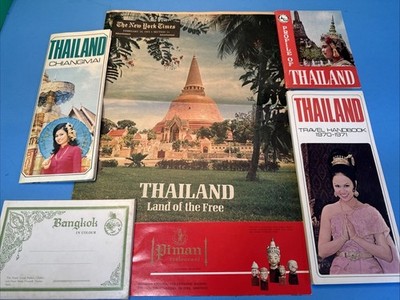 1960's Thailand Travel Brochures Chiangmai, Bangkok Postcards Booklet , Handbook